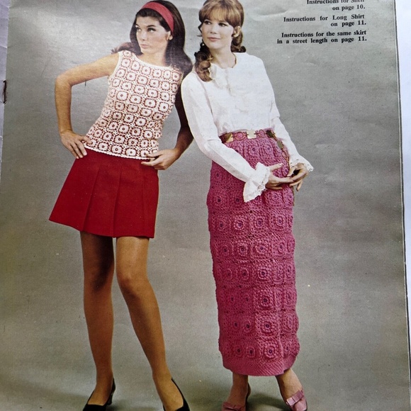 Crazy Daisy Boutique Vintage Pattern Booklet Skirt Top Dress Blanket Sweater 60s - Picture 6 of 9